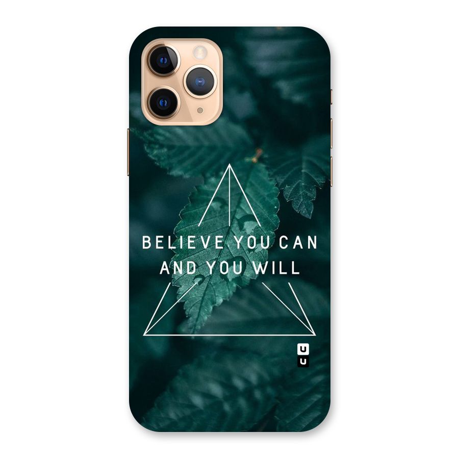 Believe You Can Motivation Back Case for iPhone 11 Pro