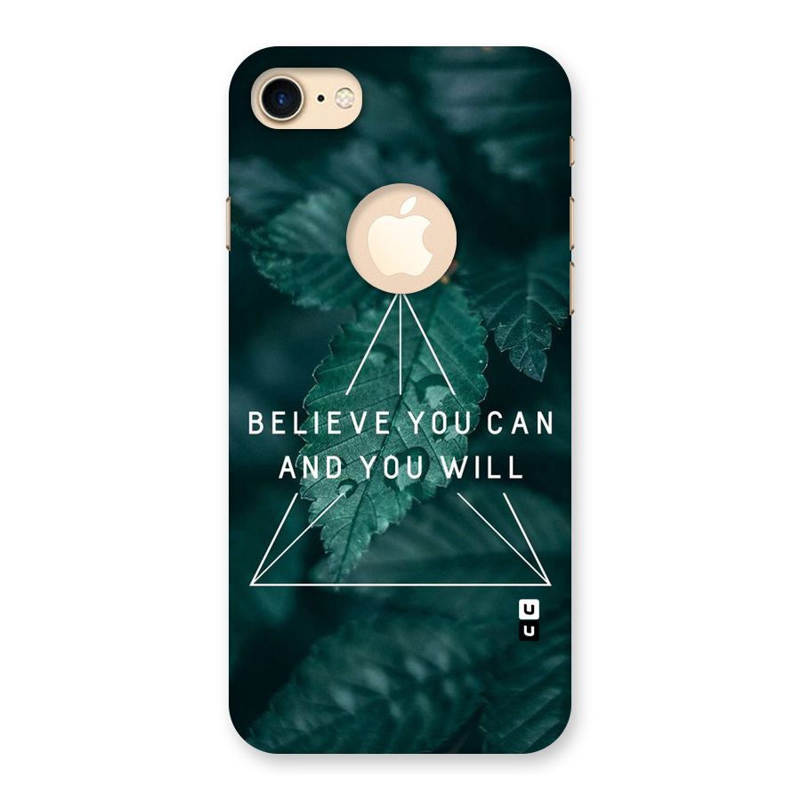 Believe You Can Motivation Back Case for iPhone 7 Logo Cut