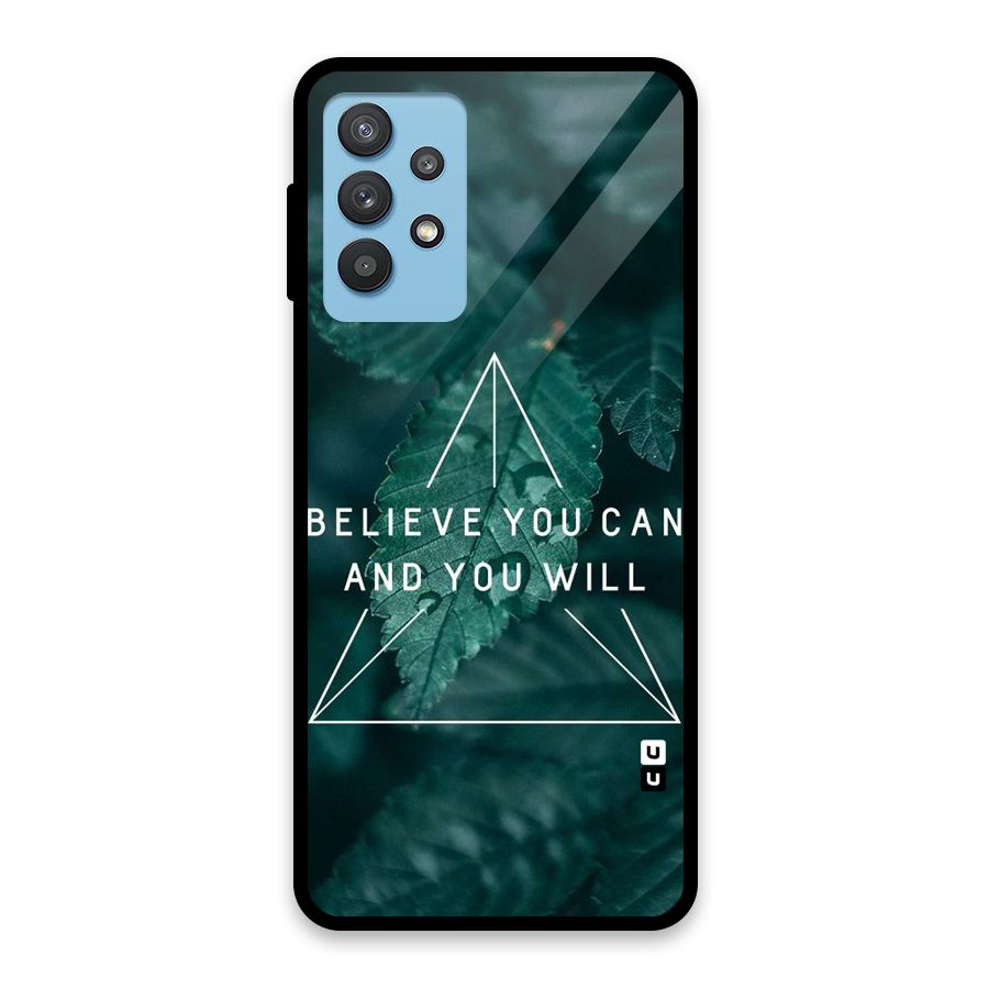 Believe You Can Motivation Glass Back Case for Galaxy M32 5G