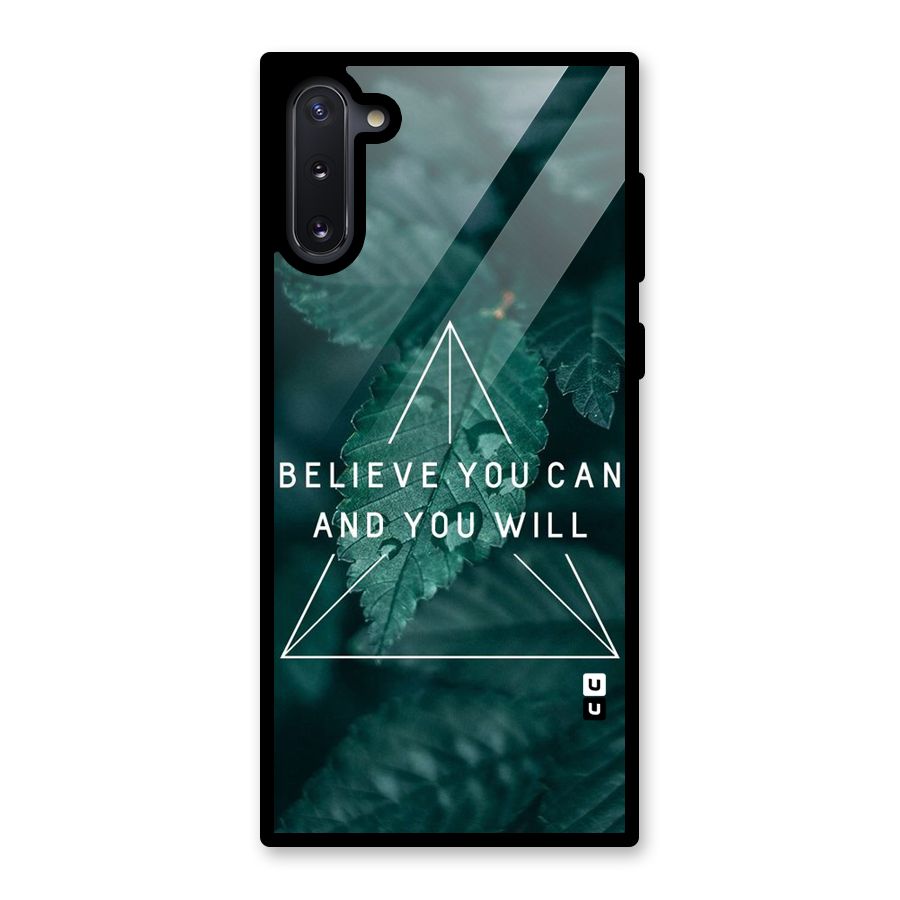 Believe You Can Motivation Glass Back Case for Galaxy Note 10