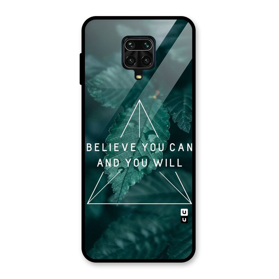 Believe You Can Motivation Glass Back Case for Poco M2 Pro