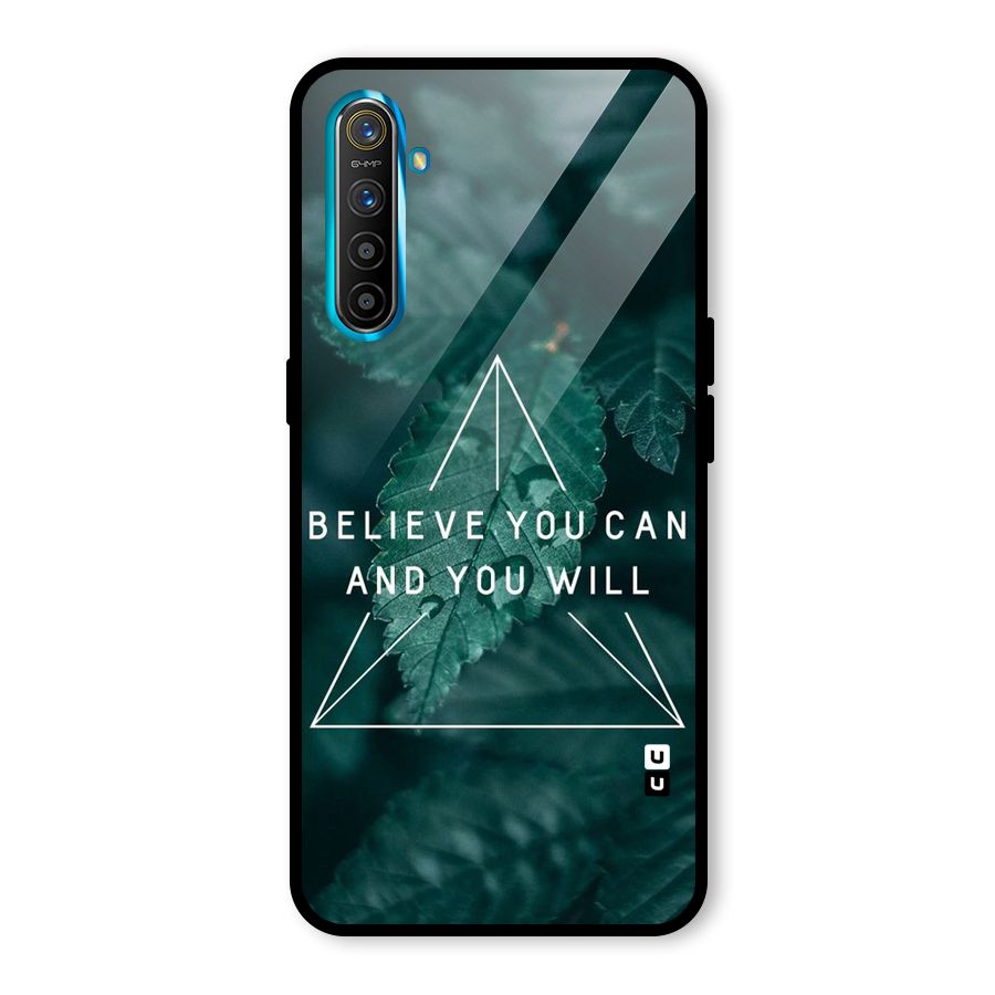 Believe You Can Motivation Glass Back Case for Realme X2