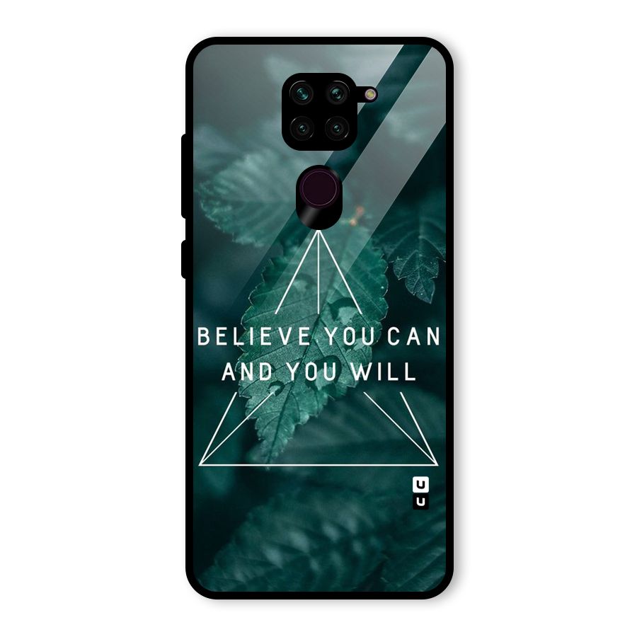 Believe You Can Motivation Glass Back Case for Redmi Note 9