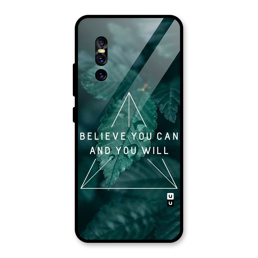Believe You Can Motivation Glass Back Case for Vivo V15 Pro