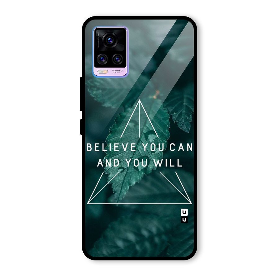 Believe You Can Motivation Glass Back Case for Vivo V20 Pro
