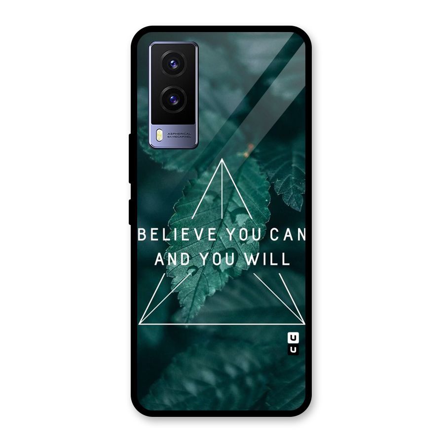Believe You Can Motivation Glass Back Case for Vivo V21e 5G