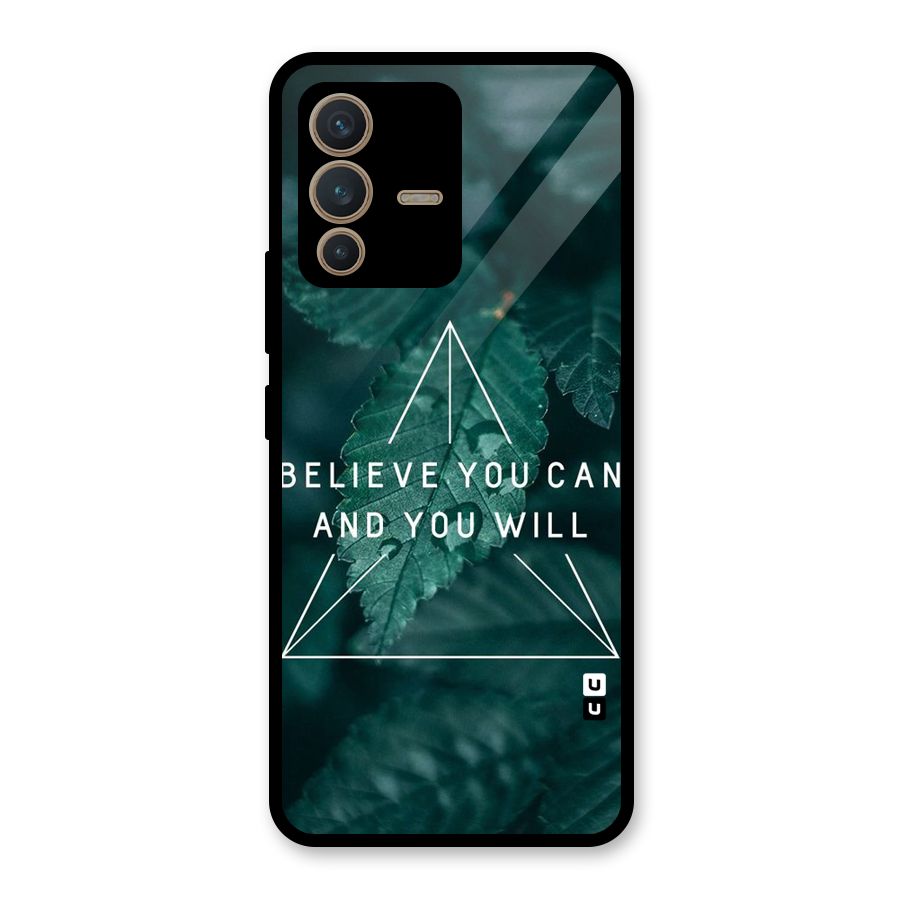 Believe You Can Motivation Glass Back Case for Vivo V23 5G