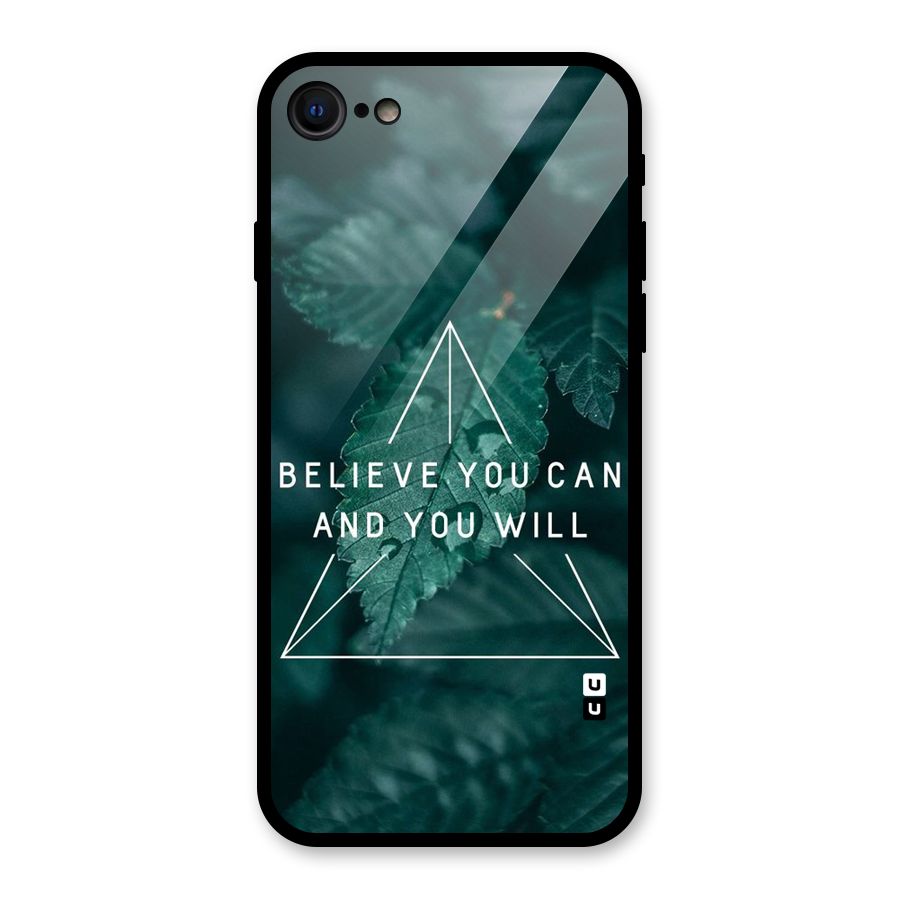 Believe You Can Motivation Glass Back Case for iPhone SE 2022