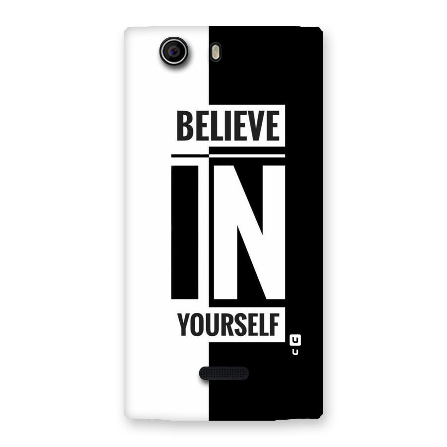 Believe Yourself Black Back Case for Canvas Nitro 2 E311
