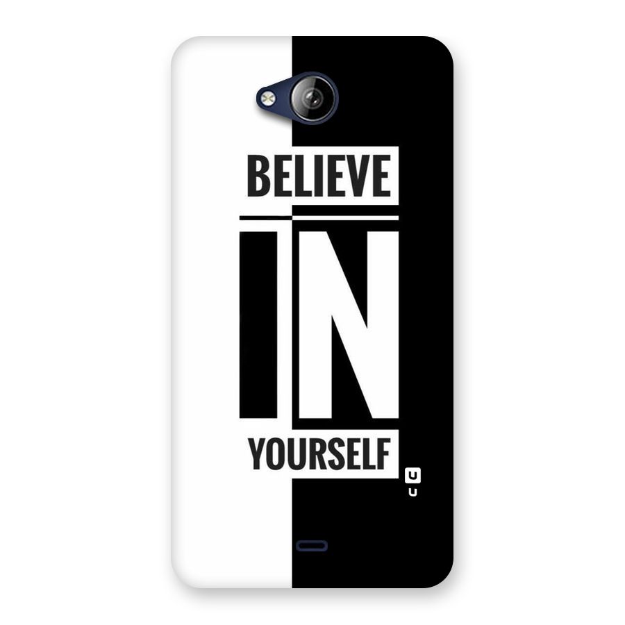 Believe Yourself Black Back Case for Canvas Play Q355