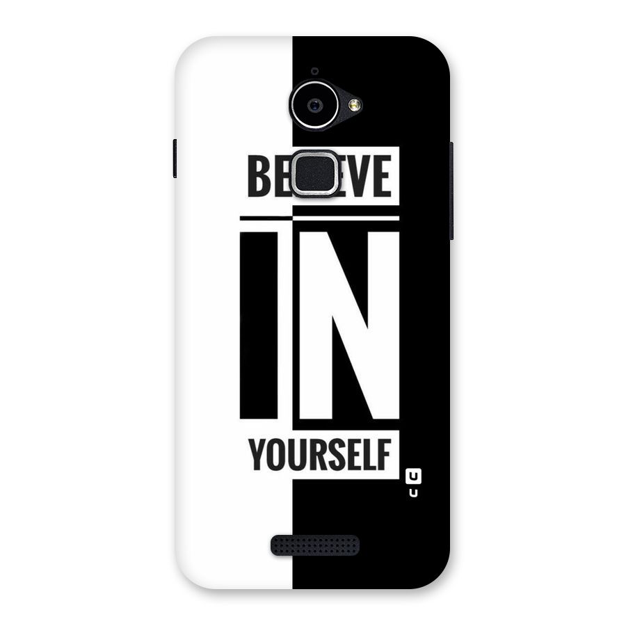 Believe Yourself Black Back Case for Coolpad Note 3 Lite