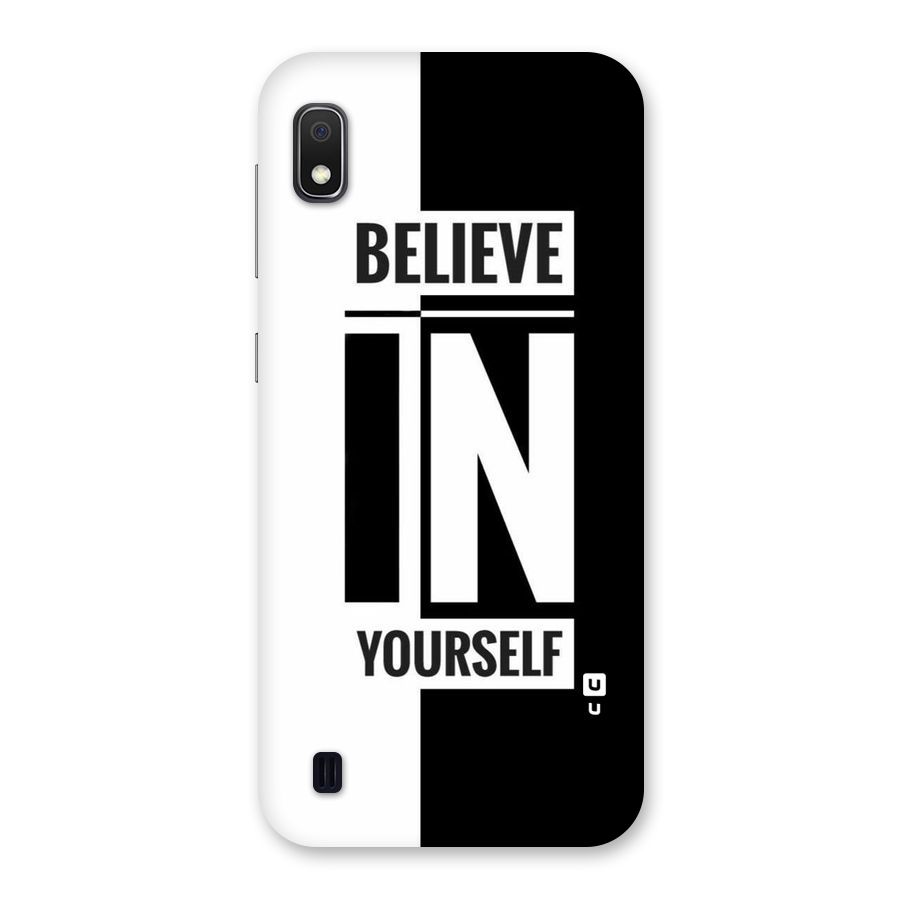Believe Yourself Black Back Case for Galaxy A10