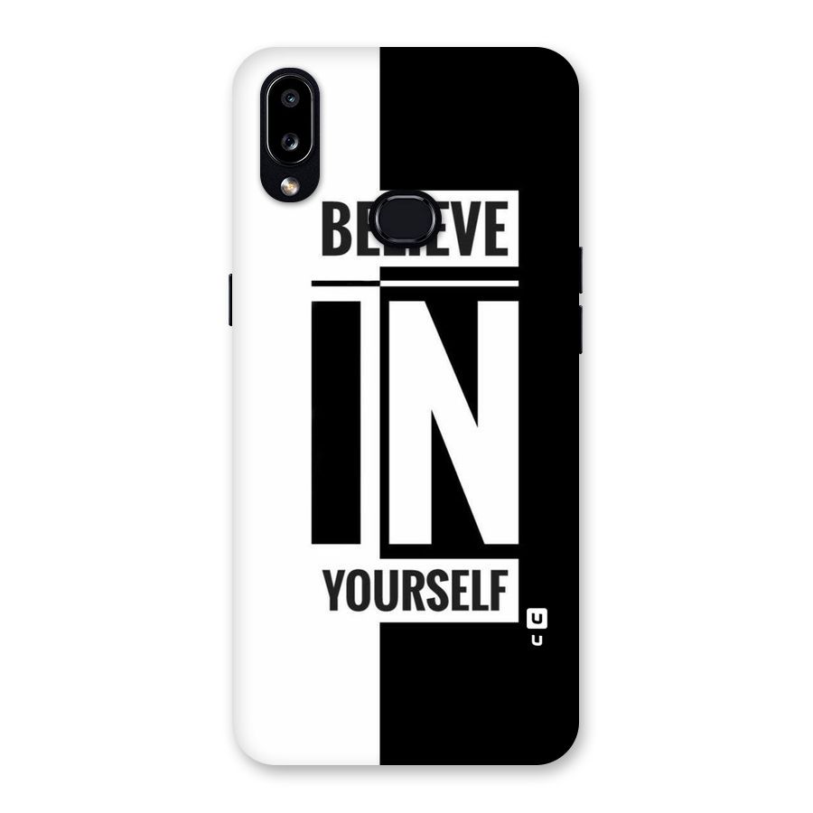Believe Yourself Black Back Case for Galaxy A10s
