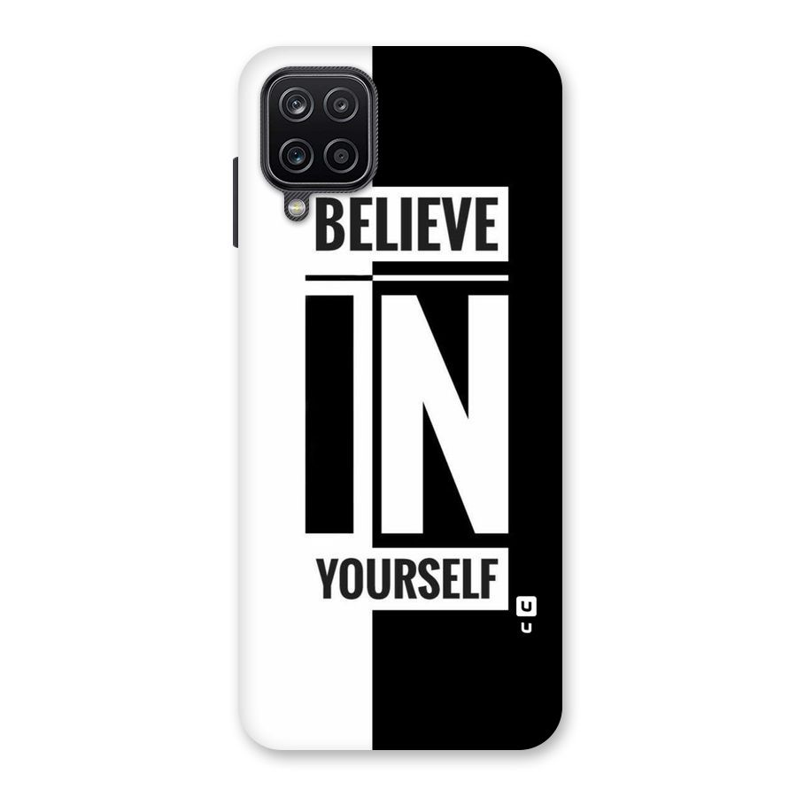 Believe Yourself Black Back Case for Galaxy A12