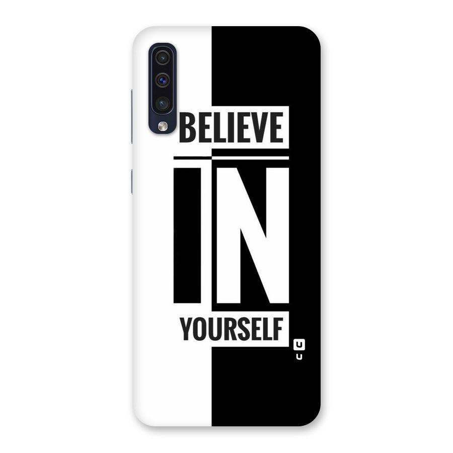 Believe Yourself Black Back Case for Galaxy A50s