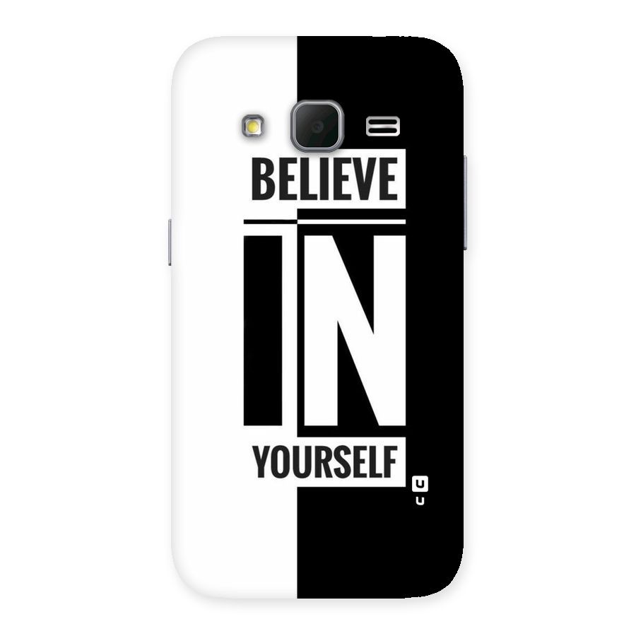Believe Yourself Black Back Case for Galaxy Core Prime