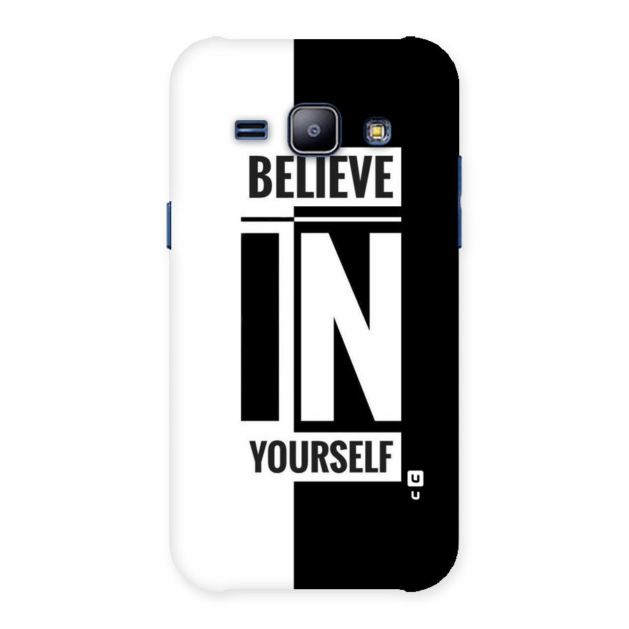 Believe Yourself Black Back Case for Galaxy J1