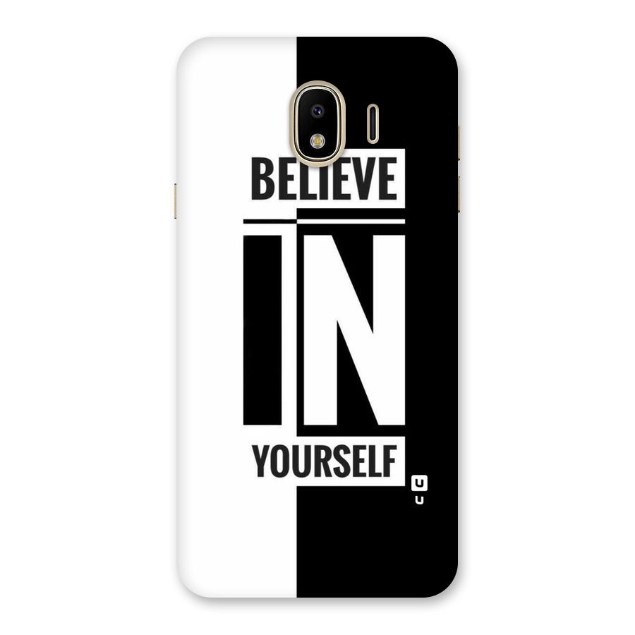 Believe Yourself Black Back Case for Galaxy J4