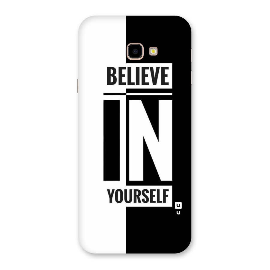 Believe Yourself Black Back Case for Galaxy J4 Plus