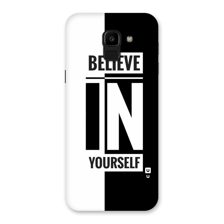 Believe Yourself Black Back Case for Galaxy J6
