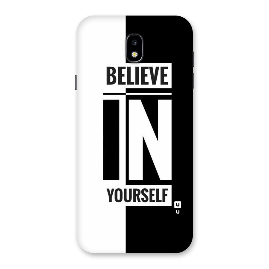 Believe Yourself Black Back Case for Galaxy J7 Pro