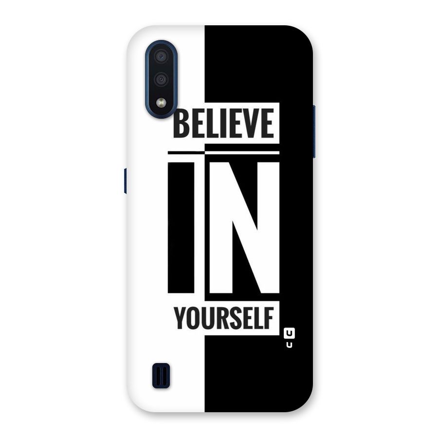 Believe Yourself Black Back Case for Galaxy M01