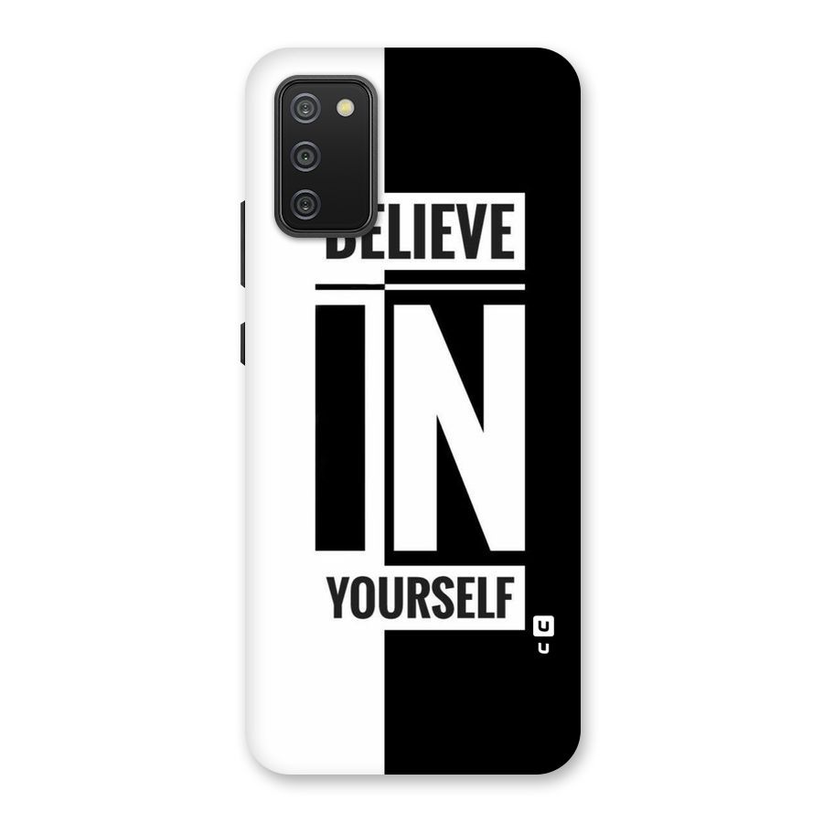Believe Yourself Black Back Case for Galaxy M02s