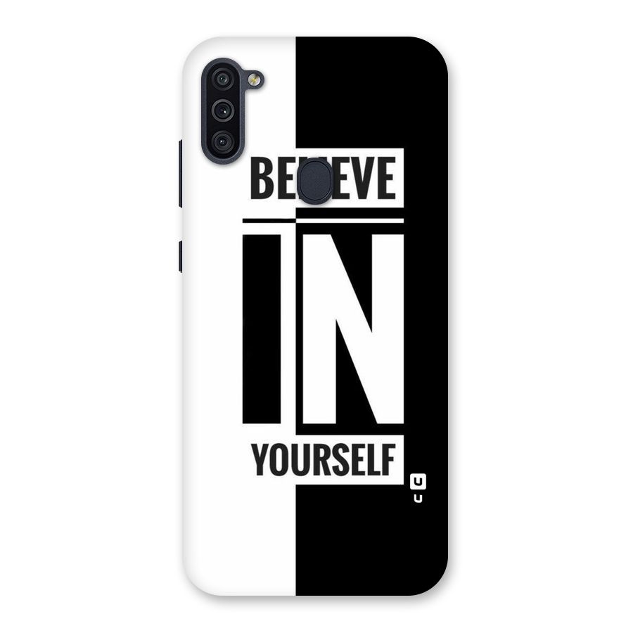 Believe Yourself Black Back Case for Galaxy M11