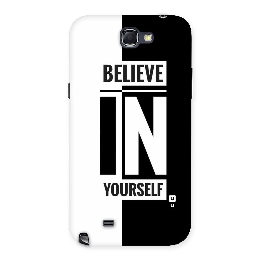 Believe Yourself Black Back Case for Galaxy Note 2