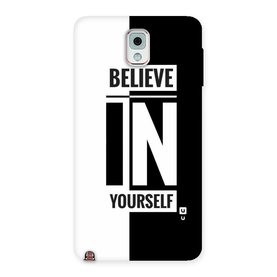 Believe Yourself Black Back Case for Galaxy Note 3