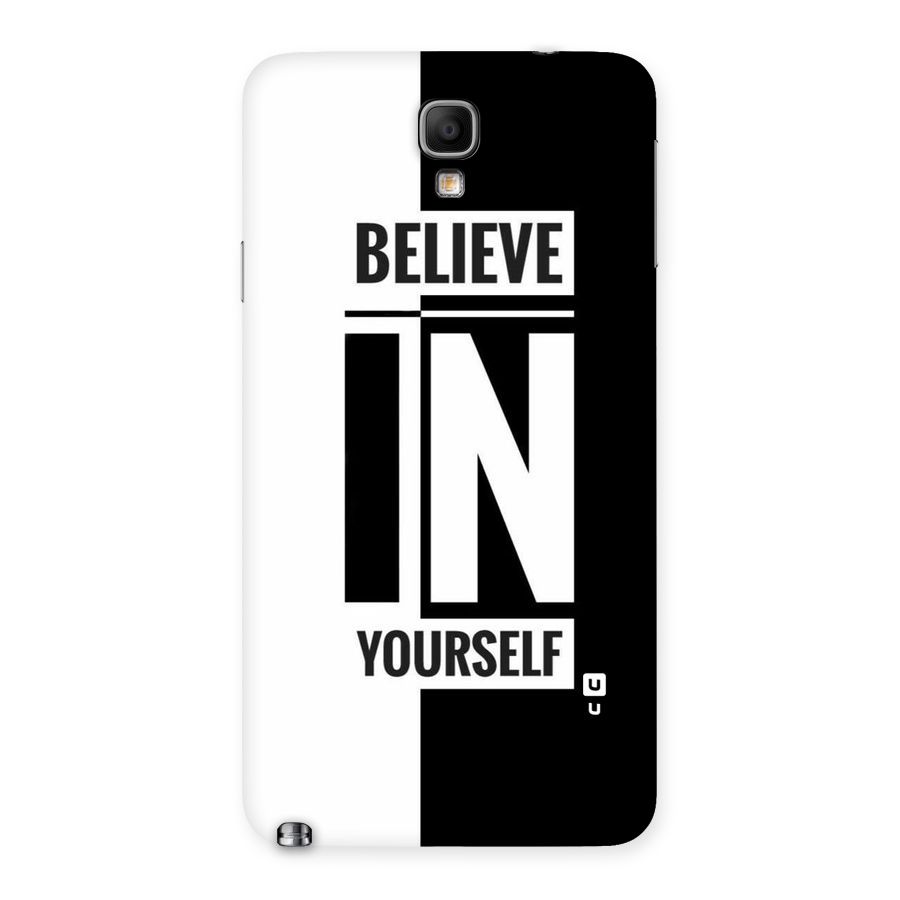 Believe Yourself Black Back Case for Galaxy Note 3 Neo