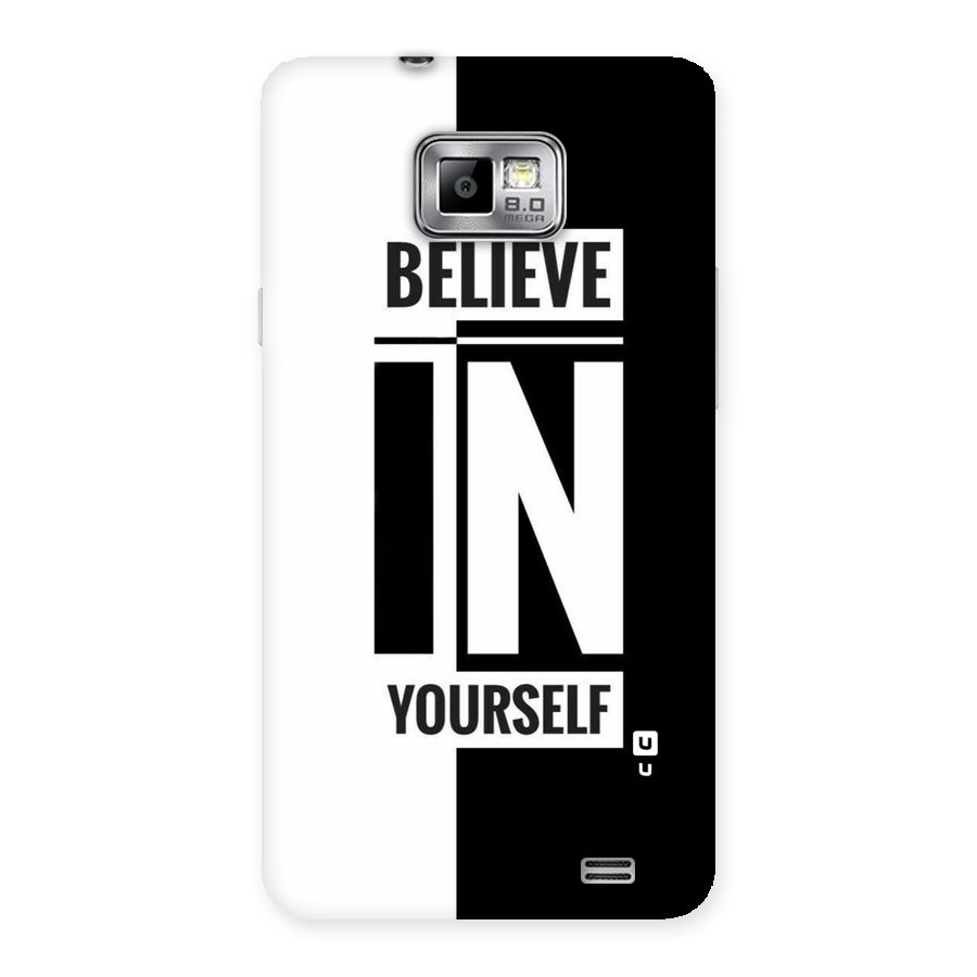 Believe Yourself Black Back Case for Galaxy S2