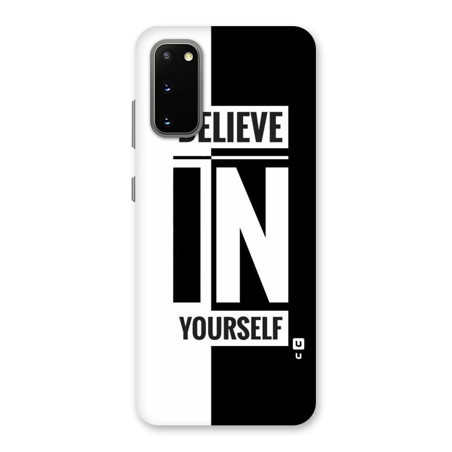 Believe Yourself Black Back Case for Galaxy S20