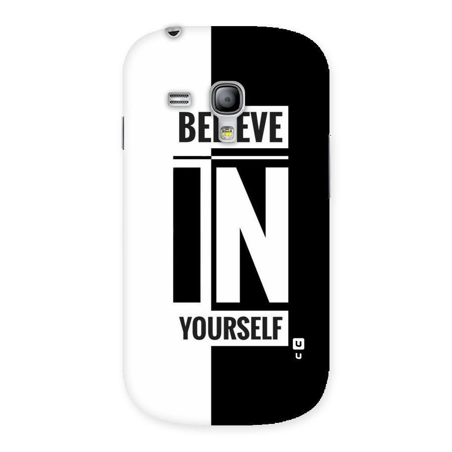 Believe Yourself Black Back Case for Galaxy S3 Mini