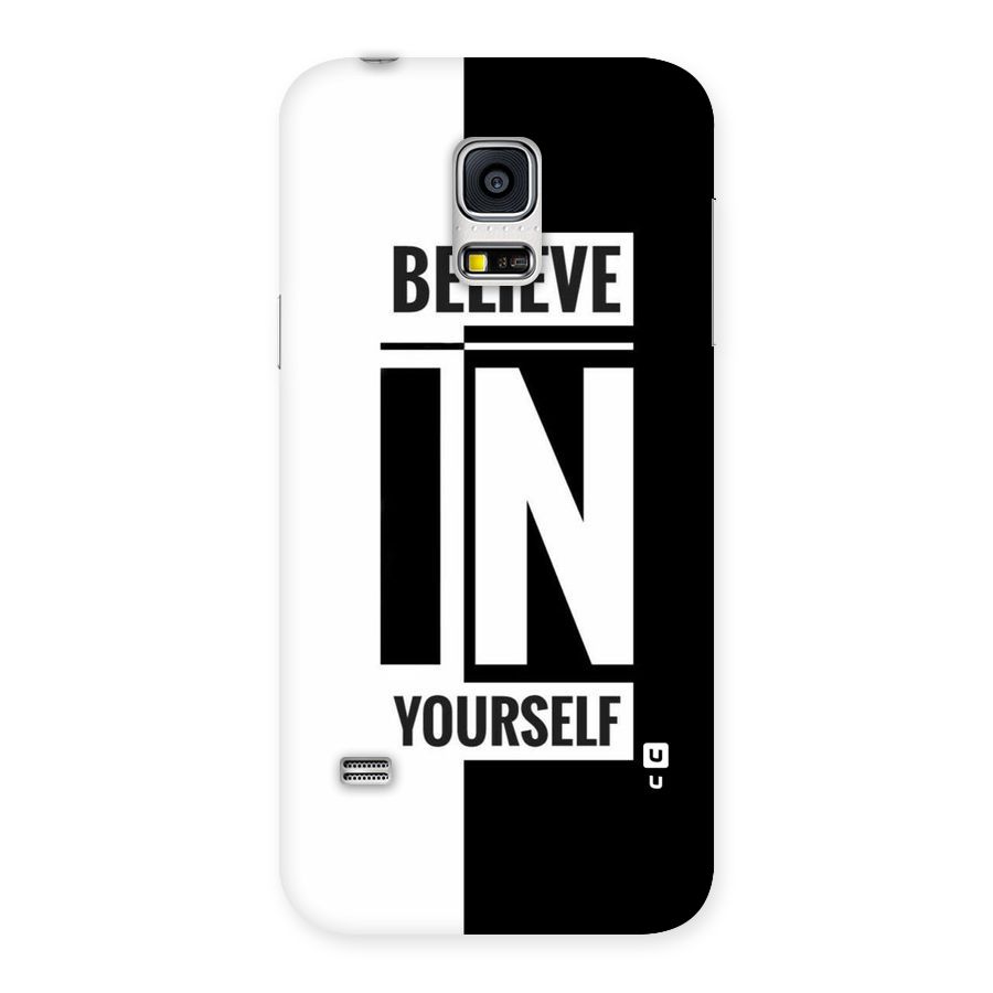 Believe Yourself Black Back Case for Galaxy S5 Mini