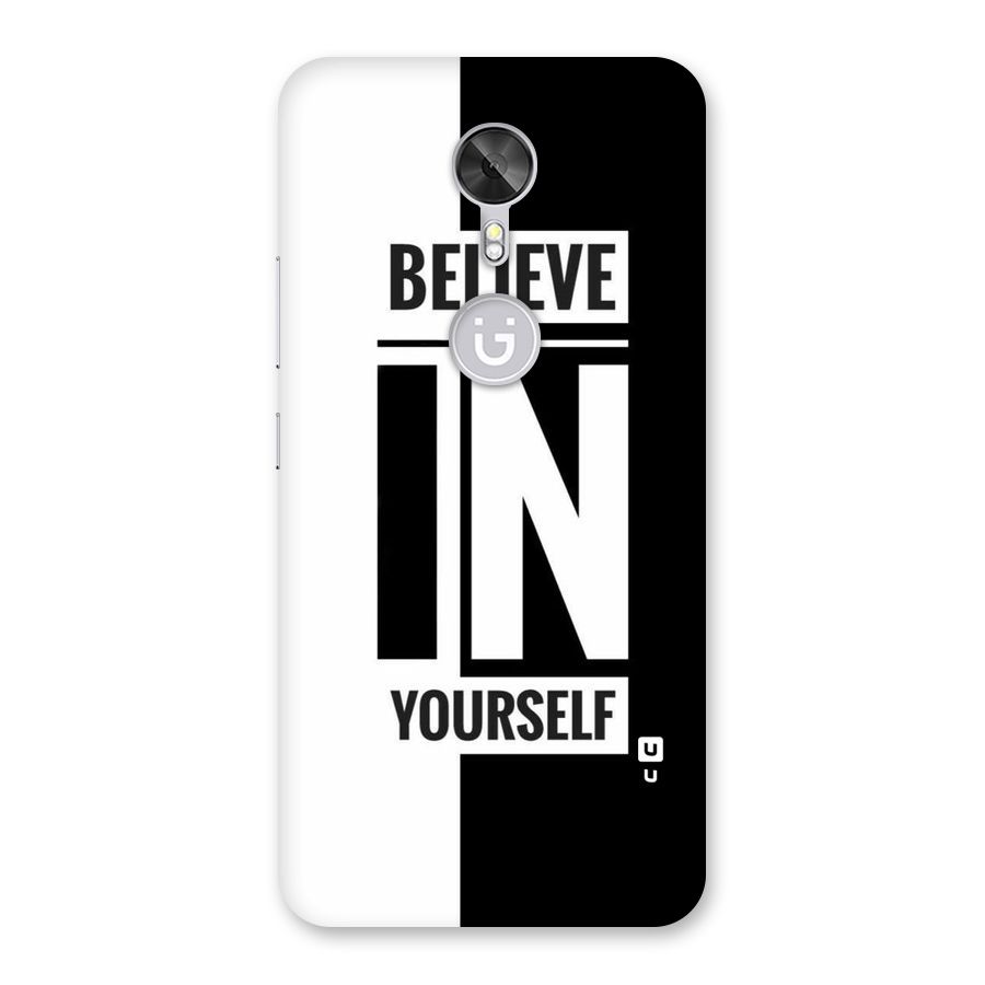 Believe Yourself Black Back Case for Gionee A1