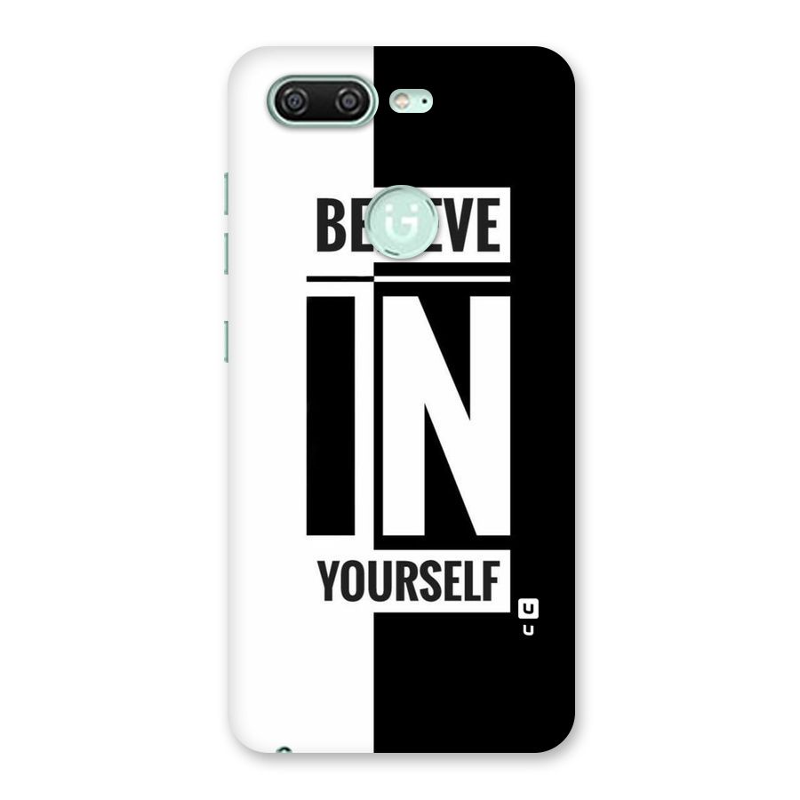 Believe Yourself Black Back Case for Gionee S10