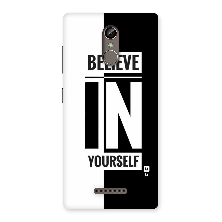 Believe Yourself Black Back Case for Gionee S6s