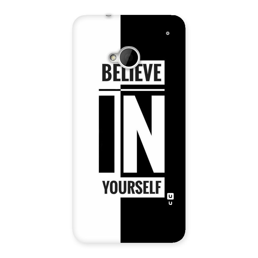 Believe Yourself Black Back Case for HTC One M7