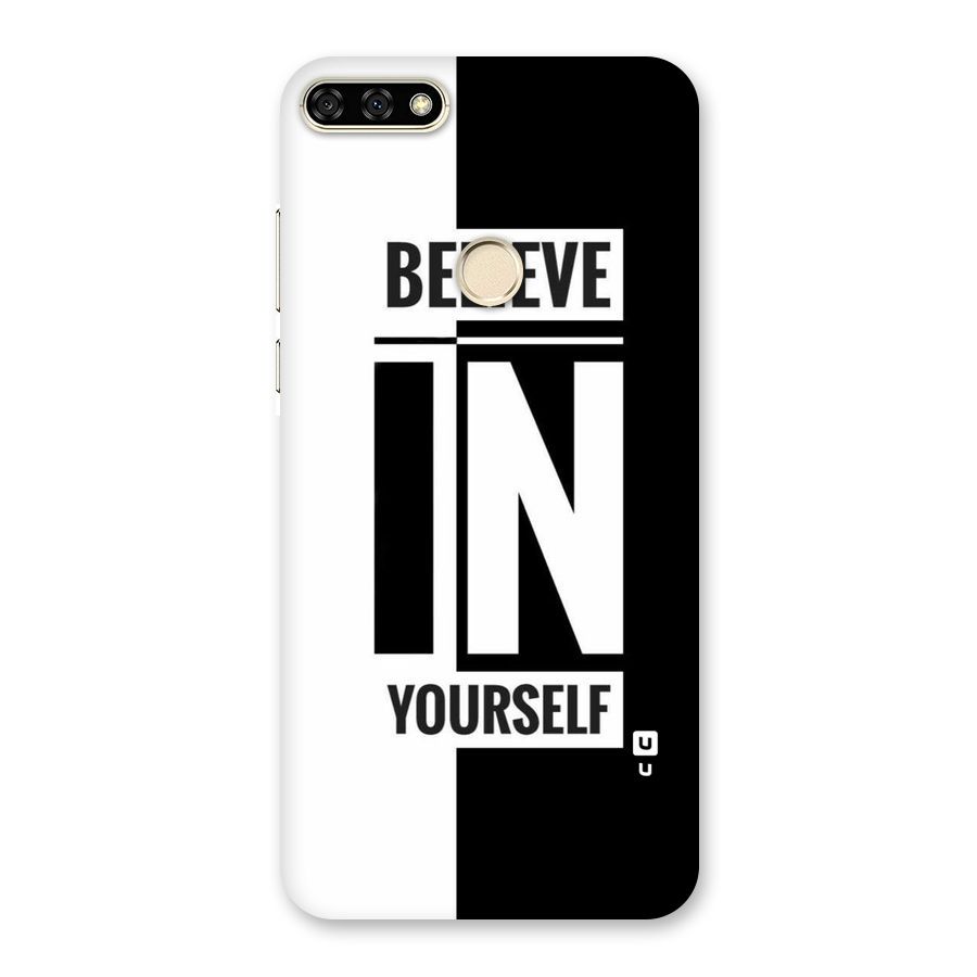 Believe Yourself Black Back Case for Honor 7A
