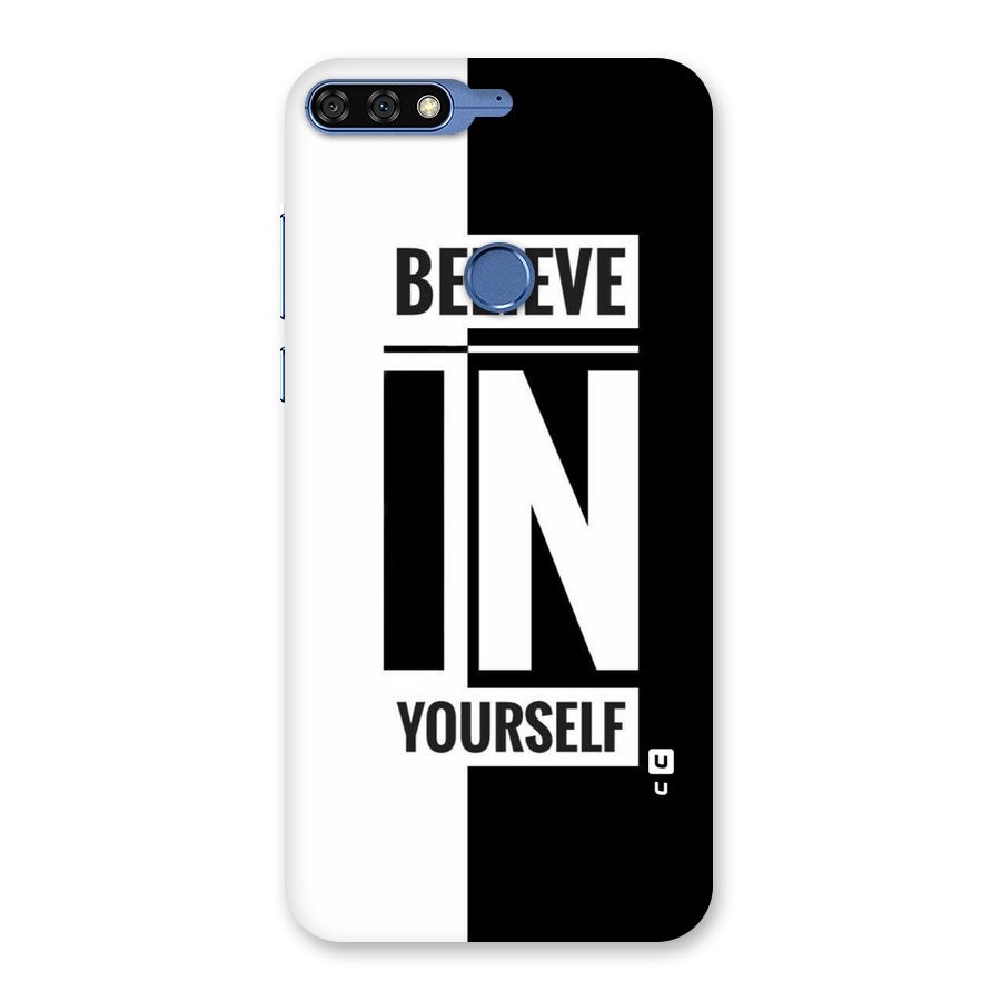 Believe Yourself Black Back Case for Honor 7C