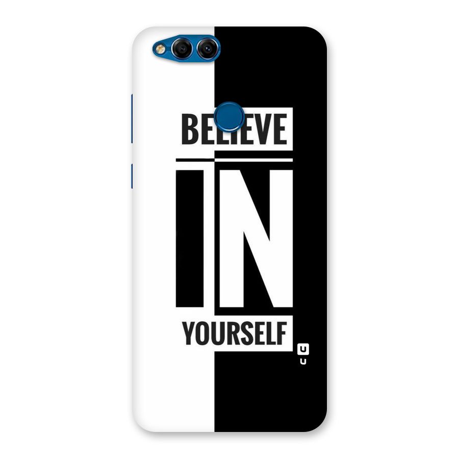 Believe Yourself Black Back Case for Honor 7X