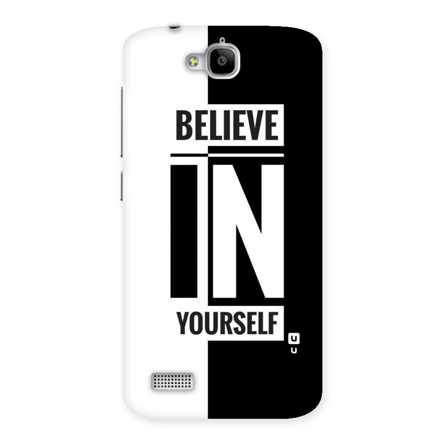 Believe Yourself Black Back Case for Honor Holly
