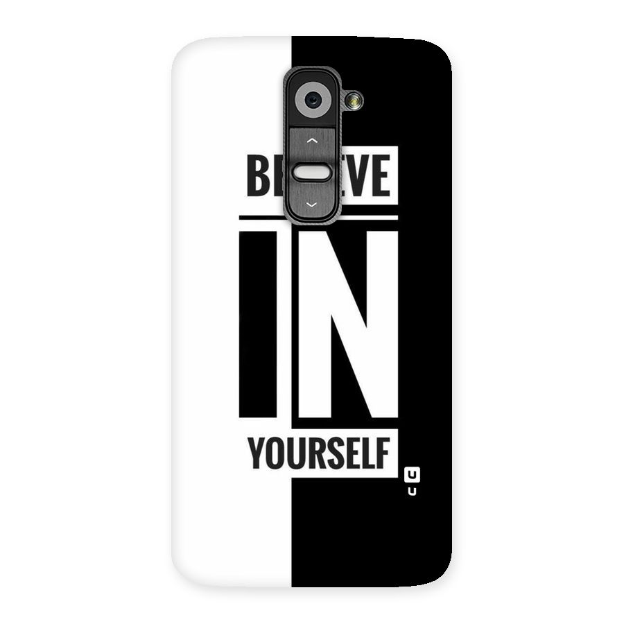 Believe Yourself Black Back Case for LG G2