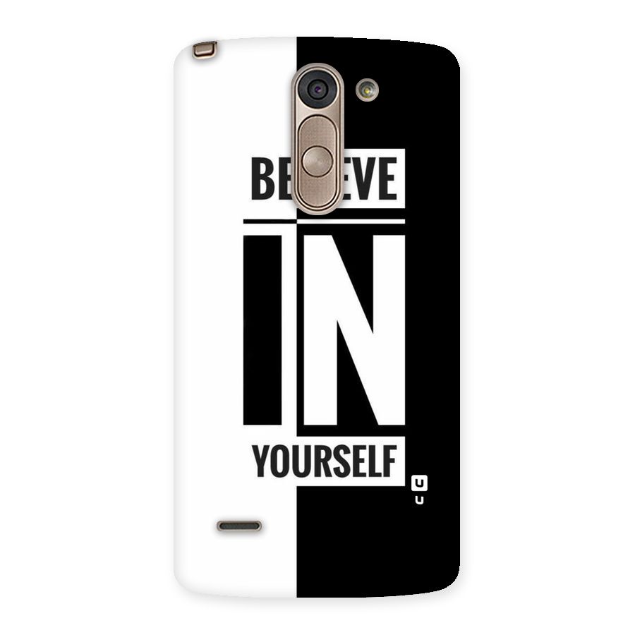 Believe Yourself Black Back Case for LG G3 Stylus