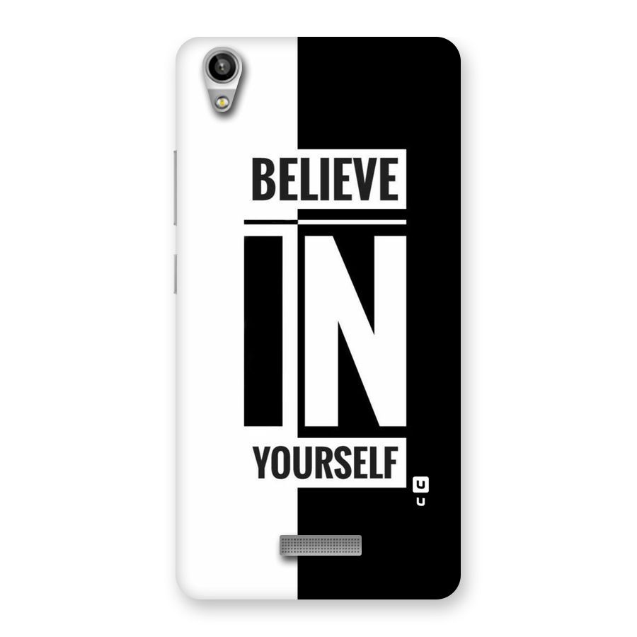 Believe Yourself Black Back Case for Lava-Pixel-V1