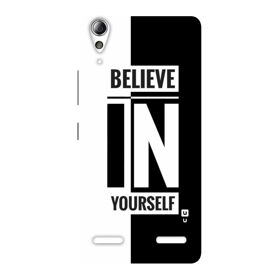 Believe Yourself Black Back Case for Lenovo A6000 Plus