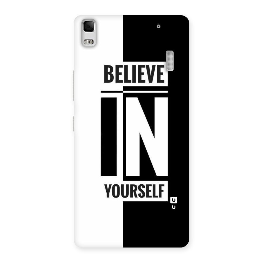 Believe Yourself Black Back Case for Lenovo A7000