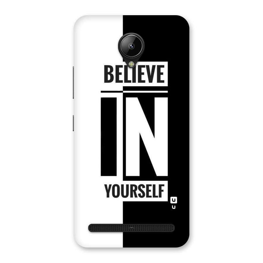 Believe Yourself Black Back Case for Lenovo C2