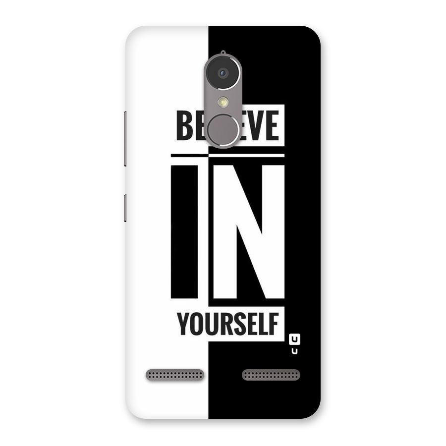 Believe Yourself Black Back Case for Lenovo K6 Power